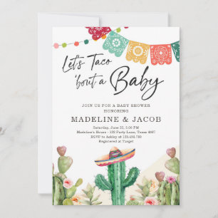 Convite Fiesta Cactus Watercolor Casal