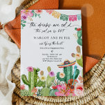 Convite Fiesta Casais Noivado Fiesta Cactus mexicano<br><div class="desc">Fiesta Casais Noivado Fiesta Cactus Convite mexicano Todos os designs são © PIXEL PERFECTION PARTY LTD</div>