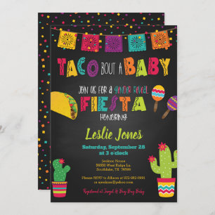 Convite Fiesta Chá de fraldas Taco Bout a Baby Gender Reve