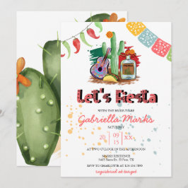 Convite Fiesta | Chá de panela de aquarelas