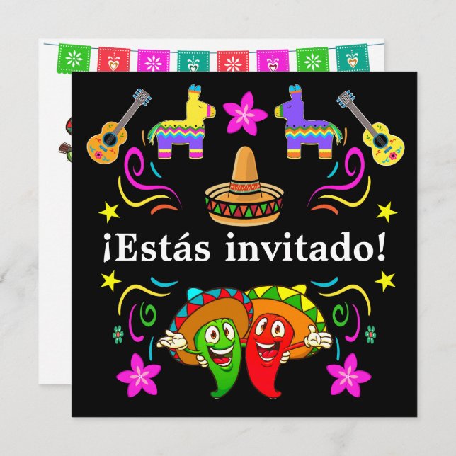 Convite Fiesta - Estas são invitadas! (Frente/Verso)
