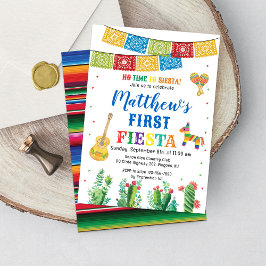 Convite Fiesta First Birthday Invation Boy