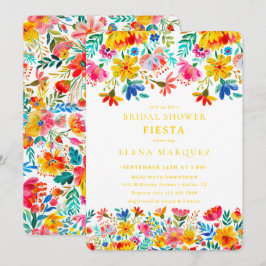 Convite Fiesta Floral Watercolor Chá de panela