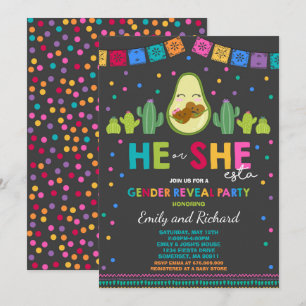 Convite Fiesta Gênero Revela Festas Que Ele Ou Ela Está 