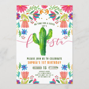 Convite Fiesta Não há tempo para Siesta Mexicana Birthday
