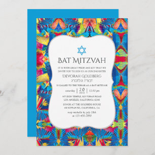 Convite Fiesta Pattern Bat Mitzvah