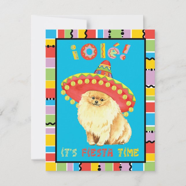Convite Fiesta Pomeranian (Frente)