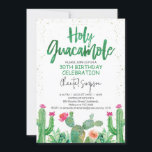 Convite Fiesta Santa Guacamole aniversário de 30 anos Conv<br><div class="desc">Fiesta Santa Guacamole aniversário de 30 anos Convite Fiesta ou cactus sagrado Guacamole, convite para o aniversário temático adequado para qualquer idade. O design inclui uma fonte aquosa para o título, um arranjo cactos e bordaduras aleatórias de dourado esparramamento de ouro falso em torno das bordas. Este convite de aniversário...</div>