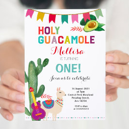 Convite Fiesta Santa Guacamole Birthday Girl or Boy