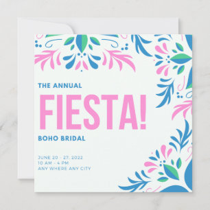 Convite Fiesta Succulent Boho Bridal Brunch 