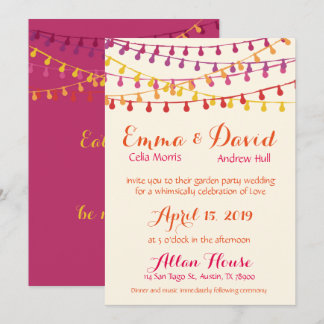 Convite Fiesta Wedling Invitation Colorful Party
