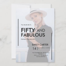 Fifty and Fabulous Photo 50th Birthday Party