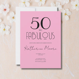 Convite Fifty e Fabuloso Aniversário de 50 anos