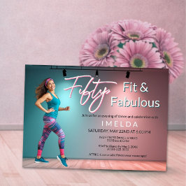 Convite Fifty Fit and Fabulous Invitation