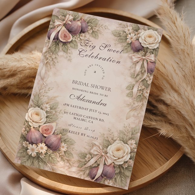 Convite Fig Garden Romance Bridal Shower (Criador carregado)