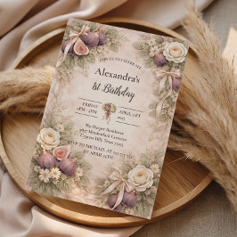 Convite Fig Garden Vintage 1st Birthday