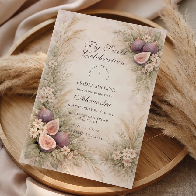 Convite Fig Orchard Elegance Bridal Shower (Criador carregado)