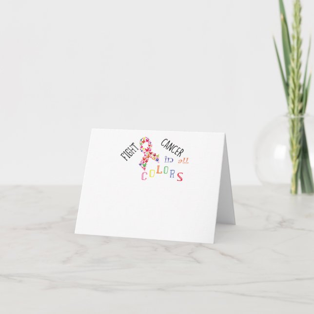 Convite Fight Cancer In All Colors Breast Cancer Awareness (Frente)