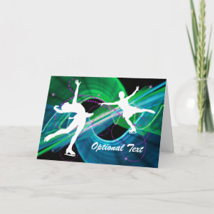 Convite Figura Bedazzled patinadores do gelo -