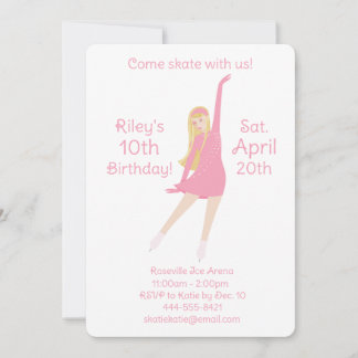 Convite Figure Skater Invitation (Pink)