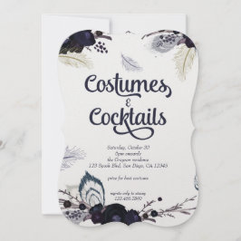Convite Figurinos de Halloween e Cocktails Mascarada Bash