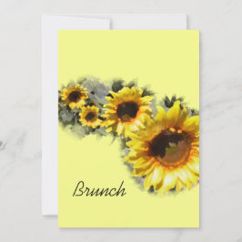 Convite Fila de Sunflower Postam Casamento de Jardim Brunc