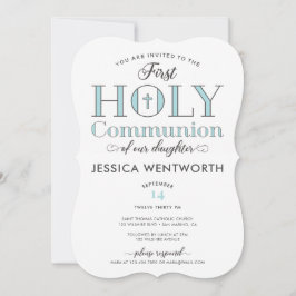 Convite Filha da Primeira Sagrada Comunhão Tipográfica