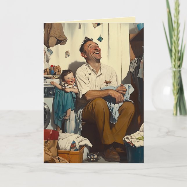 Convite Filha do Dia do Pai na Sala de Lavanderia (Frente)