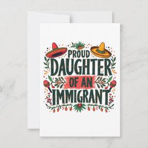 Convite Filha orgulhosa de um imigrante mexicano