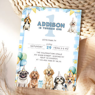 Convite Filhote Chamando Todos os Animais da Festa de 1º A