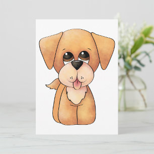 Convite Filhote de Retriever Dourado Cachorro Adorável