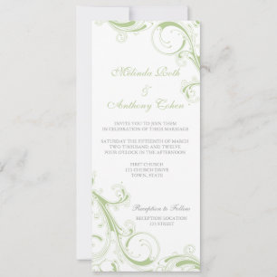 Convite Filigree Swirl Greenery
