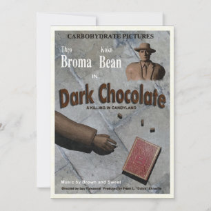 Convite Filme de Chocolate Negro