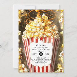 Convite Filme Whimsso Noite de Pipoca Aniversário