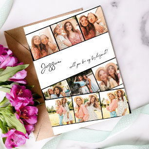 Convite Filmstrip 9 Photo Be Bridesmaid - Proposta do Part