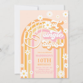 Convite Fim da Paz de Dígitos Simples Boho Arco-íris 10º A