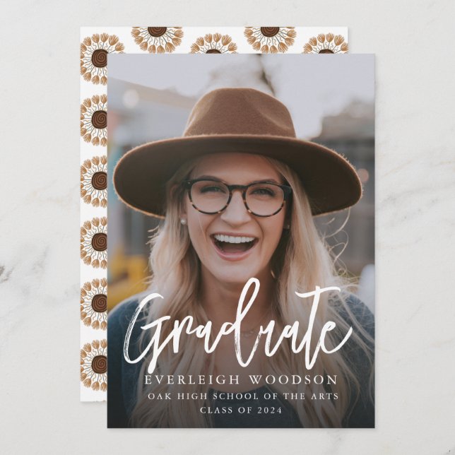 Convite Fim de Curso Simples Turma de 2024 (Frente/Verso)