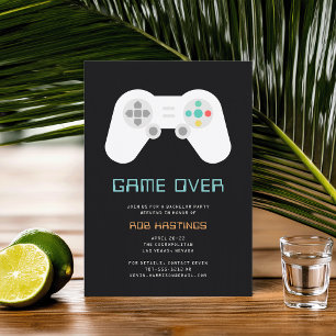 Convite Fim de Jogo Tema de Jogo Divertido para Festa de