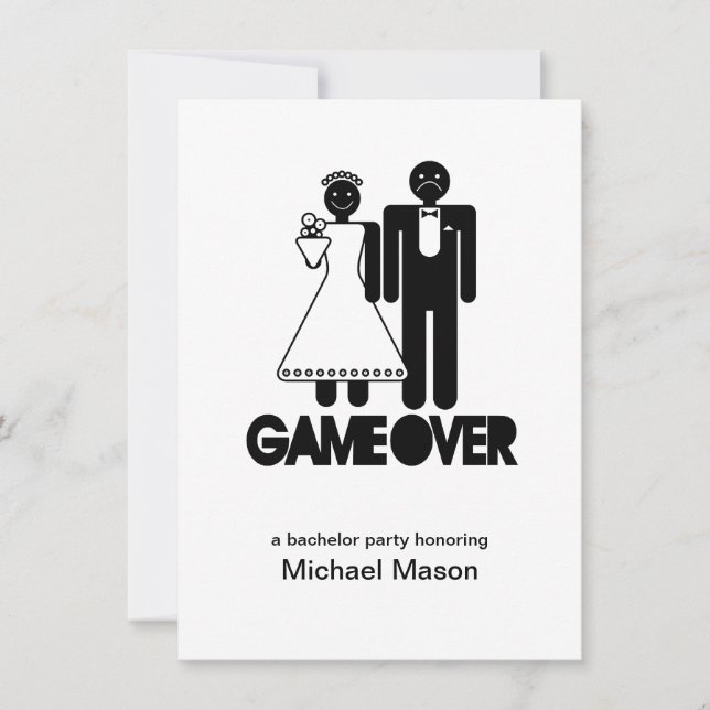 Convite Fim de Jogo - Último dia como um homem solteiro Li (Frente)