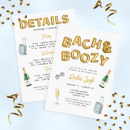 Convite Fim de Semana Bach & Boozy Bachelorette
