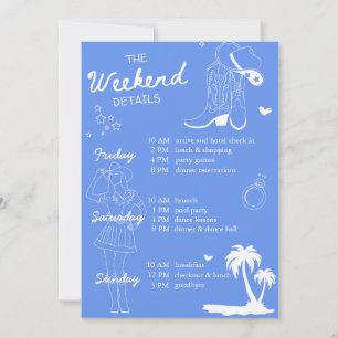 Convite Fim de Semana da Bachelorette Cowgirl Costeira