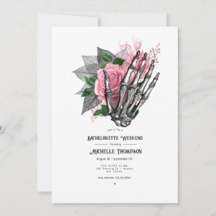 Convite Fim de Semana da Bachelorette do Caveira Floral Ro