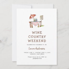 Convite Fim de semana da Bachelorette do País do Vinho Rus