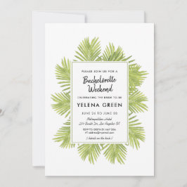Convite Fim de semana da Bachelorette Tropical Palm