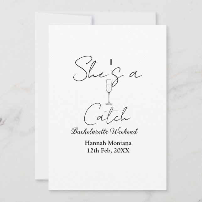 Convite Fim de semana da despedida de solteira garrafa de  (Frente)