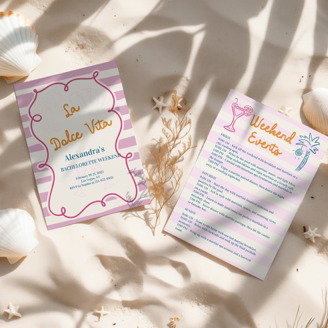 Convite Fim de Semana da Dolce Vita Bachelorette (Criador carregado)