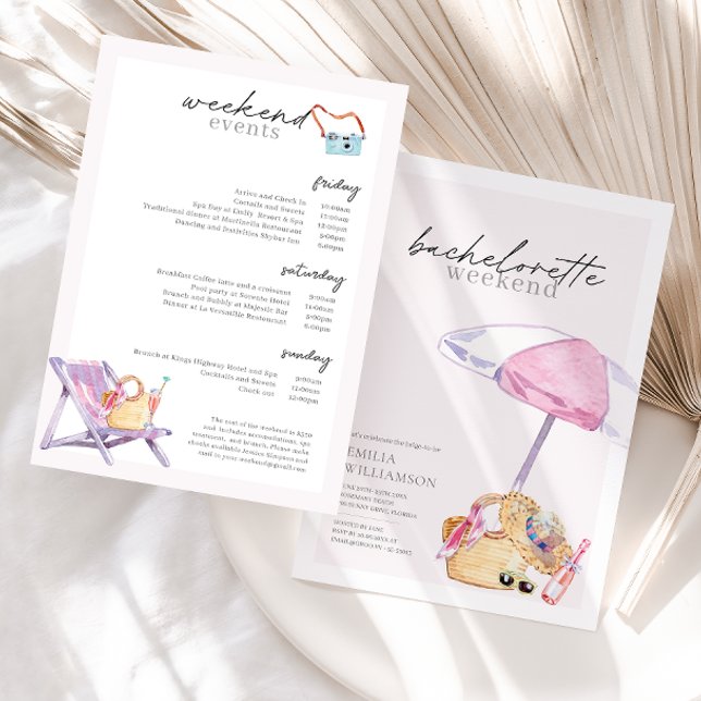 Convite Fim de Semana da Festa de solteira de Praia Rosa (Criador carregado)