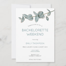 Convite Fim de semana da Festa de solteira Itinerária Euca