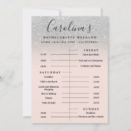 Convite Fim de semana da solha da linha de tempo da prata