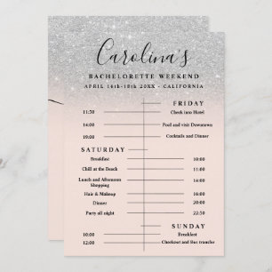 Convite Fim de semana da solha da linha de tempo da prata